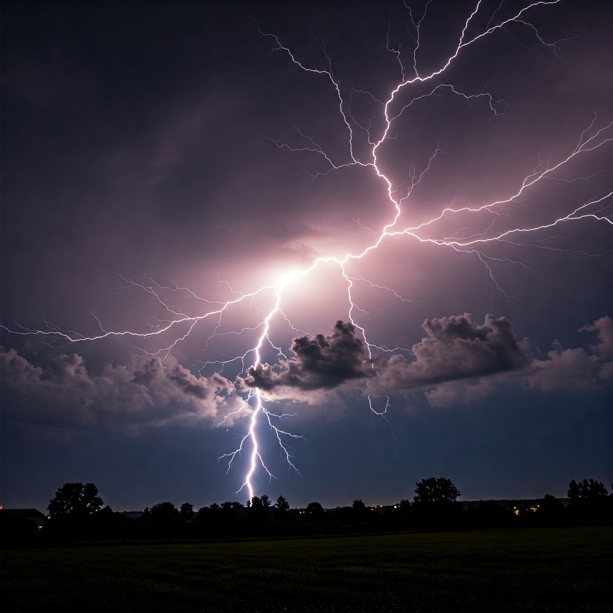 a picture depicting lightening