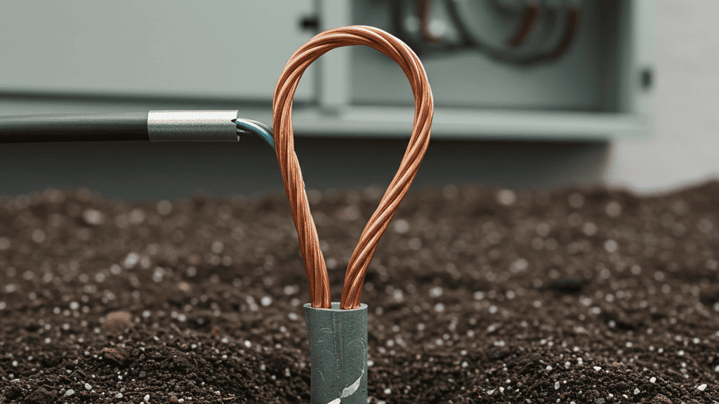 Electrical earthing system installation and lightning protection design by A-Square Group MEP consultants.