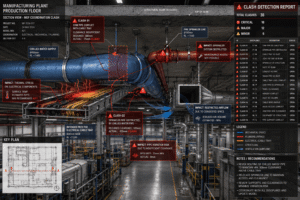 MEP Coordination Mismatch: Manufacturing Plant Risks