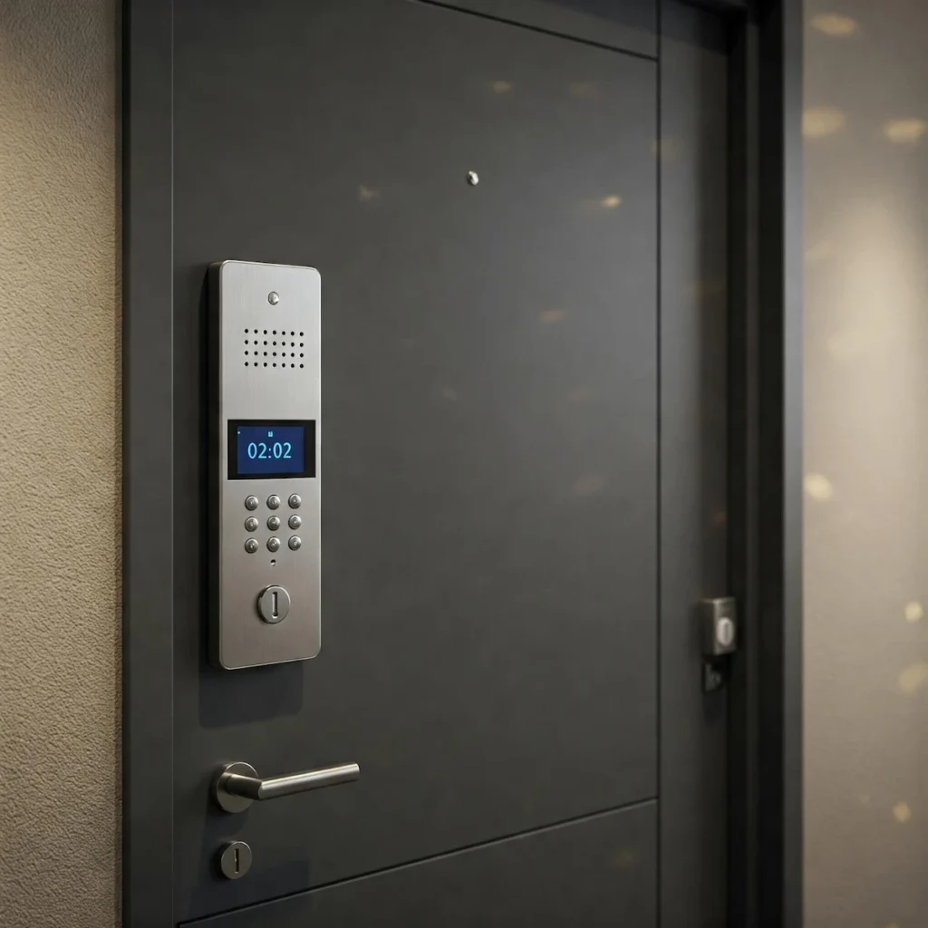 Intercom and video door phone system in an apartment